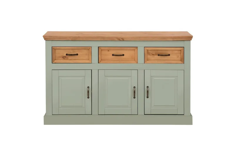 Senkkikaappi Selma 145x38x87 cm, Salviavihreä/Tahra/Vaha - 145x38x87 cm, Salviavihreä/Tahra/Vaha - Säilytys - Säilytyskalusteet - Senkki