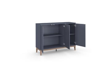 Senkkikaappi Pelle 120x41x85 cm, Harmaa/Wotan Tammi - 120x41x85 cm, Harmaa/Wotan Tammi - Säilytys - Säilytyskalusteet - Senkki