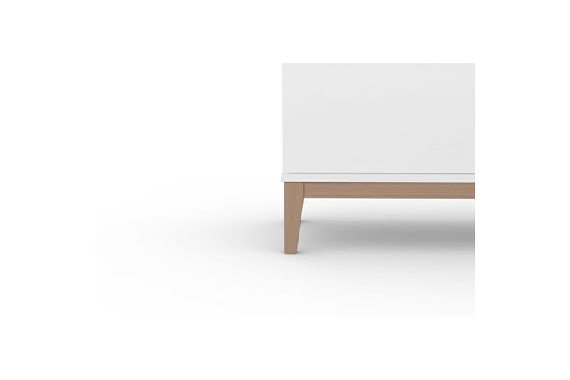 Senkkikaappi Pelle 120x41x85 cm, Valkoinen/Wotan-tammi - 120x41x85 cm, Valkoinen/Wotan-tammi - Säilytys - Säilytyskalusteet - Senkki