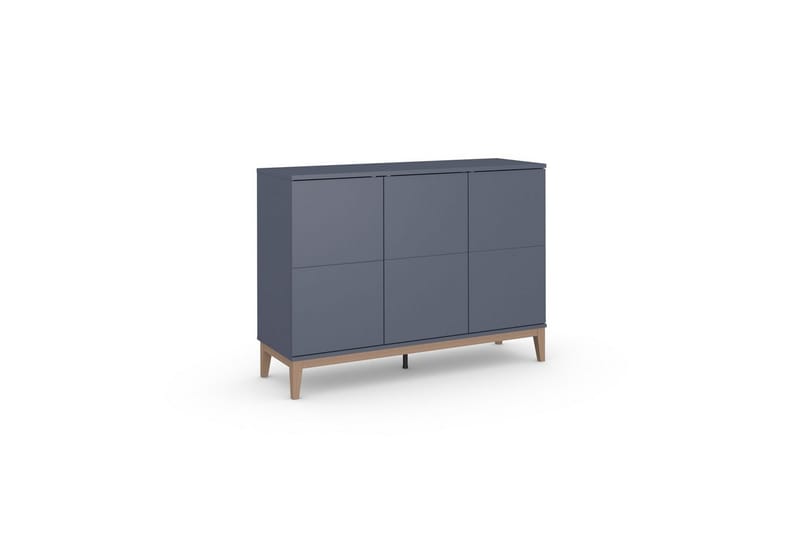 Senkkikaappi Pelle 120x41x85 cm, Harmaa/Wotan Tammi - 120x41x85 cm, Harmaa/Wotan Tammi - Säilytys - Säilytyskalusteet - Senkki