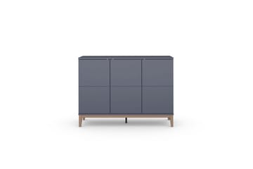 Senkkikaappi Pelle 120x41x85 cm, Harmaa/Wotan Tammi - 120x41x85 cm, Harmaa/Wotan Tammi - Säilytys - Säilytyskalusteet - Senkki