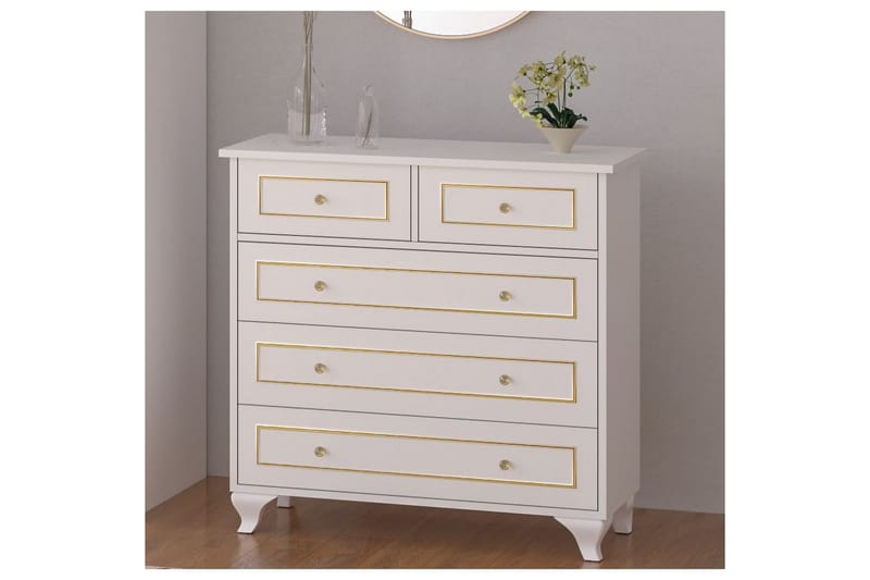 Seric Lipasto 90 cm - Matta Valkoinen - Säilytys - Säilytyskalusteet - Lipasto