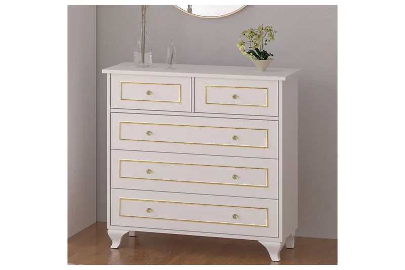 Seric Lipasto 90 cm - Matta Valkoinen - Säilytys - Säilytyskalusteet - Lipasto