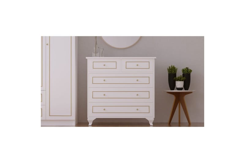 Seric Lipasto 90 cm - Matta Valkoinen - Säilytys - Säilytyskalusteet - Lipasto