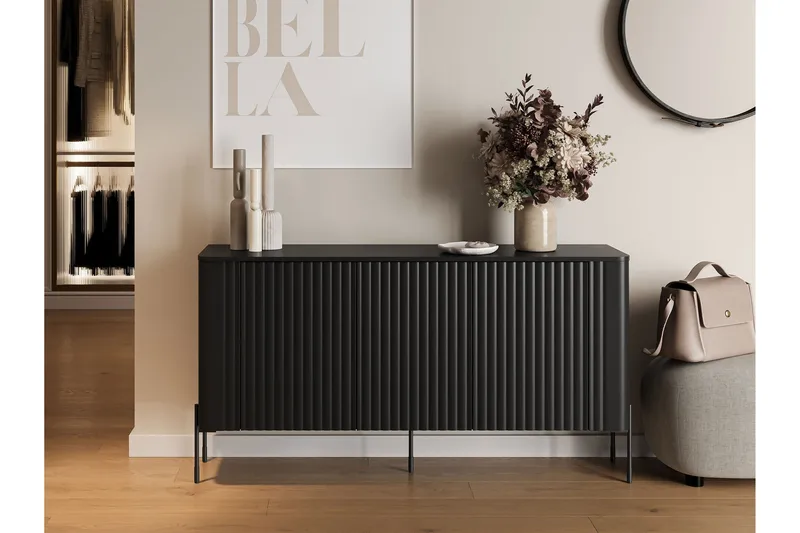 Sherie Senkki 150x40 cm - Musta - Säilytys - Säilytyskalusteet - Senkki