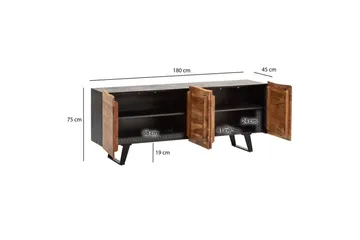 Sideboard & skänk Wohnling Svart, Ljusbrun - Säilytys - Säilytyskalusteet - Senkki