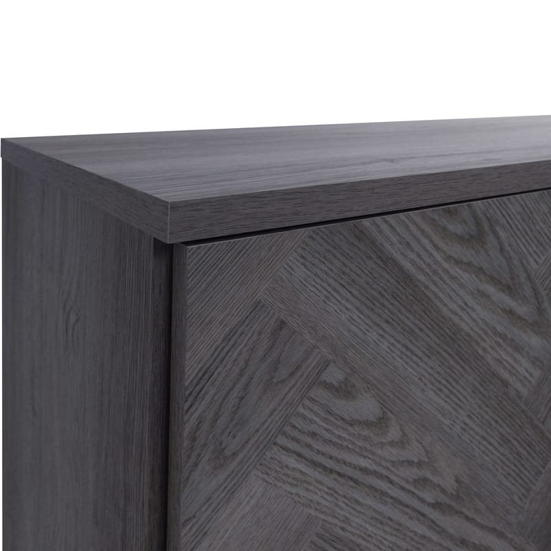 Sideboard Loft24 Grått fiskbensmönster/grå ek - Harmaan tammen kalanruotokuvio / harmaa tammi - Säilytys - Säilytyskalusteet - Senkki