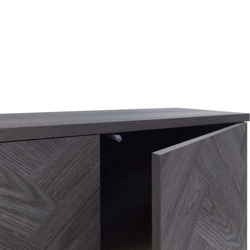 Sideboard Loft24 Grått fiskbensmönster/grå ek - Harmaan tammen kalanruotokuvio / harmaa tammi - Säilytys - Säilytyskalusteet - Senkki