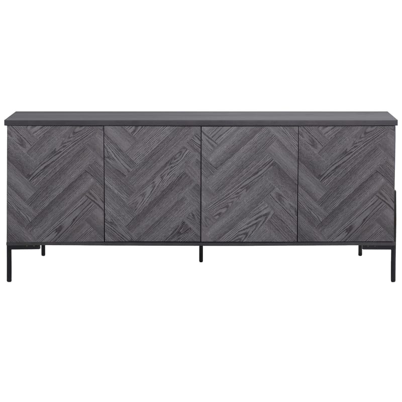 Sideboard Loft24 Grått fiskbensmönster/grå ek - Harmaan tammen kalanruotokuvio / harmaa tammi - Säilytys - Säilytyskalusteet - Senkki