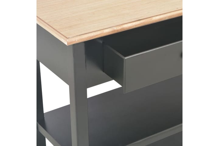 Sivupöytä musta 110x35x80 cm MDF - Musta - Senkki