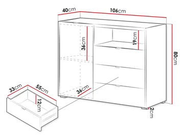 Sovren Lipasto 106 cm - Ruskea - Säilytys - Säilytyskalusteet - Lipasto