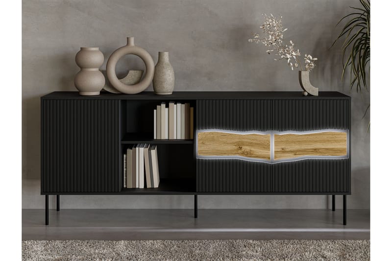 Stintino Senkki 190x40 cm - Musta/Ruskea - Säilytys - Säilytyskalusteet - Senkki