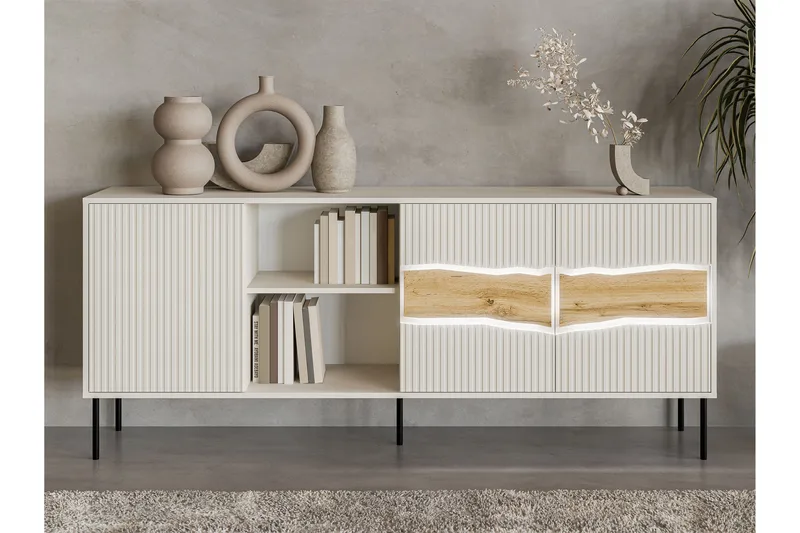 Stintino Senkki 190x40 cm - Valkoinen/Harmaa - Säilytys - Säilytyskalusteet - Senkki