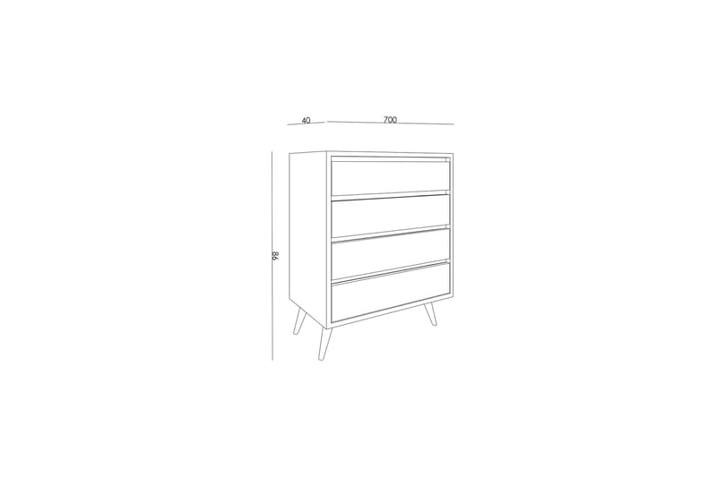Suvera Lipasto 70 cm - Valkoinen Marmori - Säilytys - Säilytyskalusteet - Lipasto