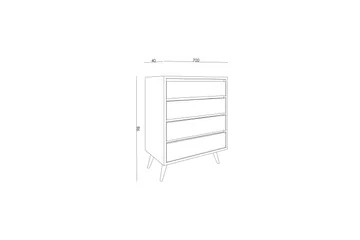 Suvera Lipasto 70 cm - Valkoinen Marmori - Säilytys - Säilytyskalusteet - Lipasto