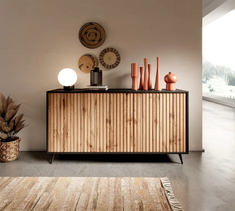 Tapas Lipasto 154 cm - Musta - Säilytys - Säilytyskalusteet - Lipasto