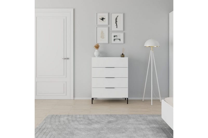 Tavallinen lipasto ilman yläosaa Lipasto Matul, valkoinen Vit - Säilytys - Säilytyskalusteet - Lipasto