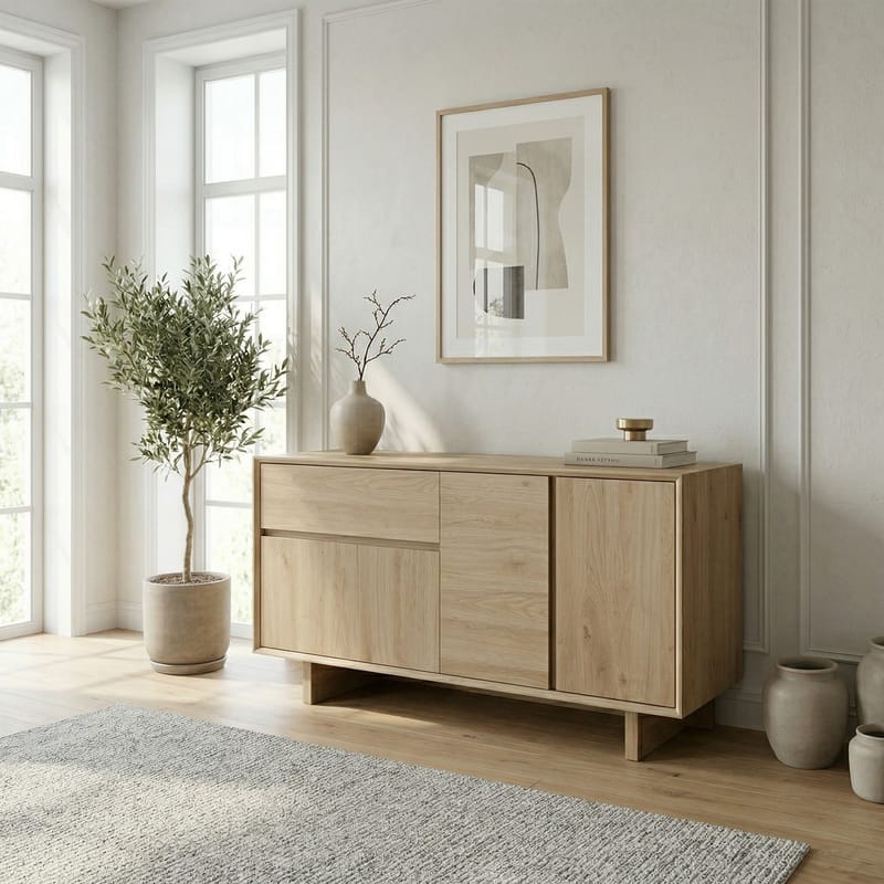 Tavon konsolipöytä 146x76x45 cm - Luonnontammi - Säilytys - Säilytyskalusteet - Senkki