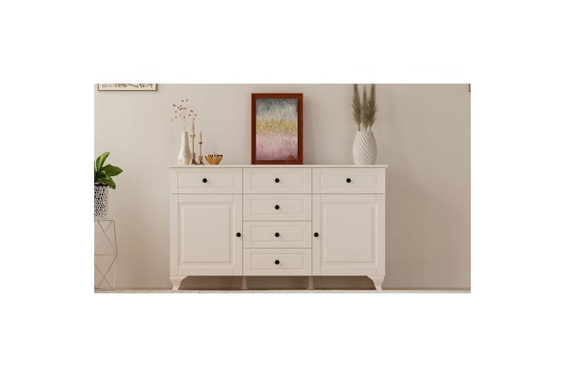 Thoro Kulmalipasto 130 cm - Matta Valkoinen - Säilytys - Säilytyskalusteet - Lipasto