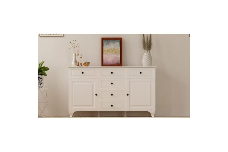 Thoro Kulmalipasto 130 cm - Matta Valkoinen - Säilytys - Säilytyskalusteet - Lipasto