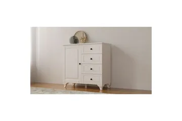 Thoro Kulmalipasto 87 cm - Matta Valkoinen - Säilytys - Säilytyskalusteet - Lipasto