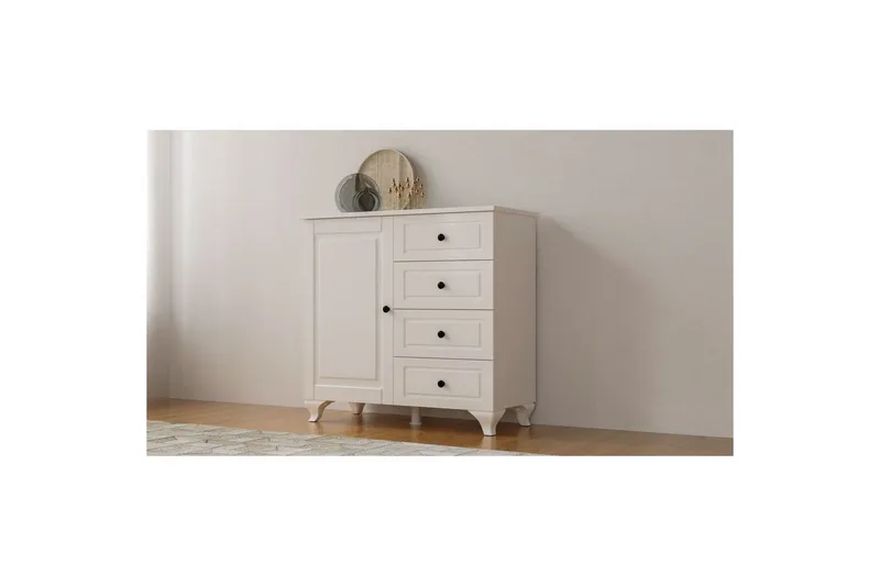 Thoro Kulmalipasto 87 cm - Matta Valkoinen - Säilytys - Säilytyskalusteet - Lipasto