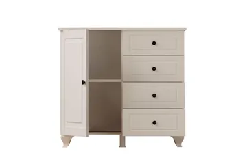 Thoro Kulmalipasto 87 cm - Matta Valkoinen - Säilytys - Säilytyskalusteet - Lipasto
