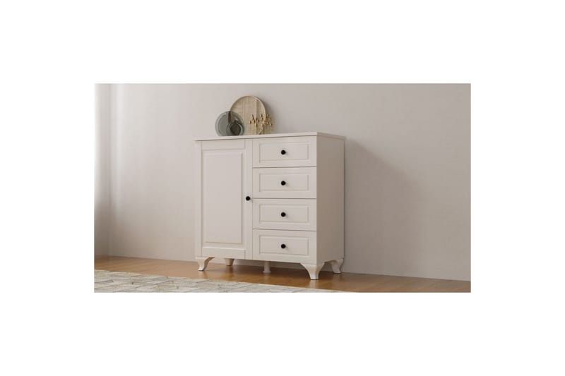 Thoro Kulmalipasto 87 cm - Matta Valkoinen - Säilytys - Säilytyskalusteet - Lipasto