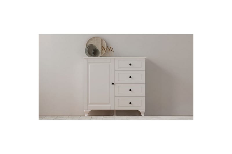 Thoro Kulmalipasto 87 cm - Matta Valkoinen - Säilytys - Säilytyskalusteet - Lipasto