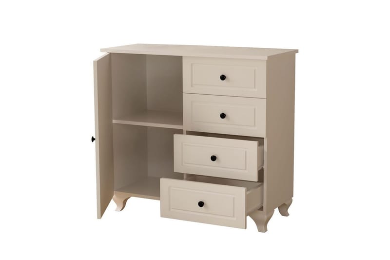 Thoro Kulmalipasto 87 cm - Matta Valkoinen - Säilytys - Säilytyskalusteet - Lipasto