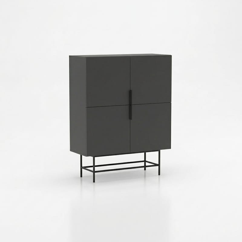 Truvia senkki 100x128x40 cm - Antrasiitti musta - Säilytys - Säilytyskalusteet - Senkki