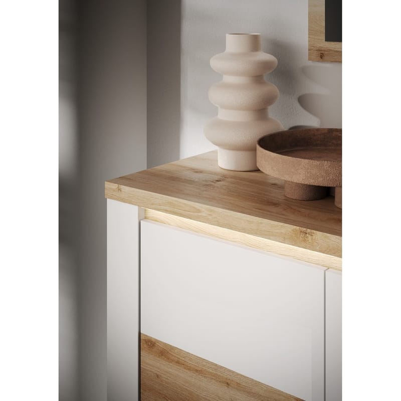 Vandesar TV-taso 207 cm - Luonnollinen/Valkoinen - Säilytys - Säilytyskalusteet - Senkki