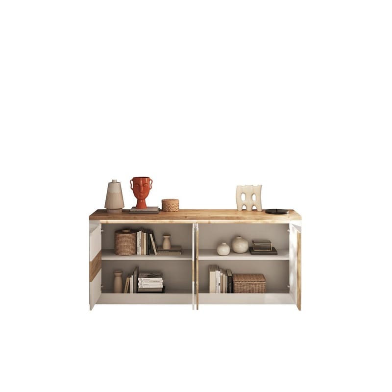Vandesar TV-taso 207 cm - Luonnollinen/Valkoinen - Säilytys - Säilytyskalusteet - Senkki