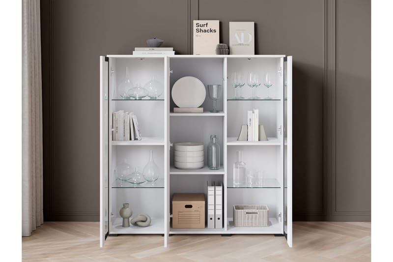Vanha Highboard - Ruskea/Valkoinen - Säilytys - Säilytyskalusteet - Senkki