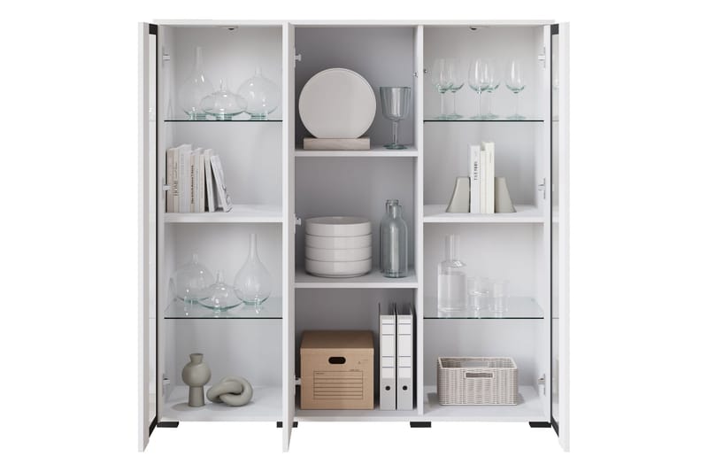 Vanha Highboard - Ruskea/Valkoinen - Säilytys - Säilytyskalusteet - Senkki