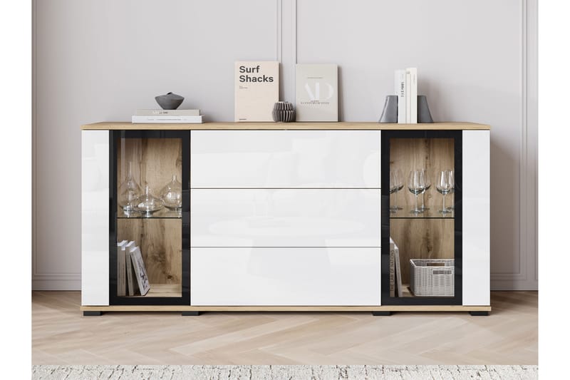 Vanha Senkki 150x40 cm - Musta - Säilytys - Säilytyskalusteet - Senkki