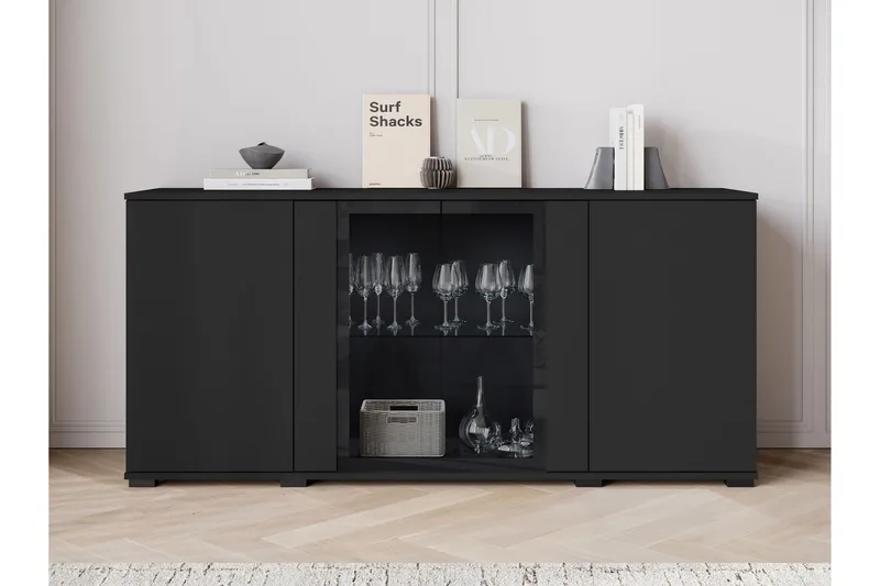Vanha Senkki 150x40 cm - Musta/Ruskea - Säilytys - Säilytyskalusteet - Senkki