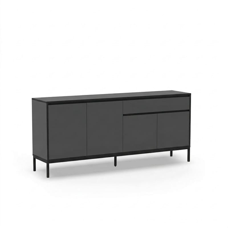 Velar konsolipöytä 180x80x40 cm, Antrasiitti/Wood Black/Musta