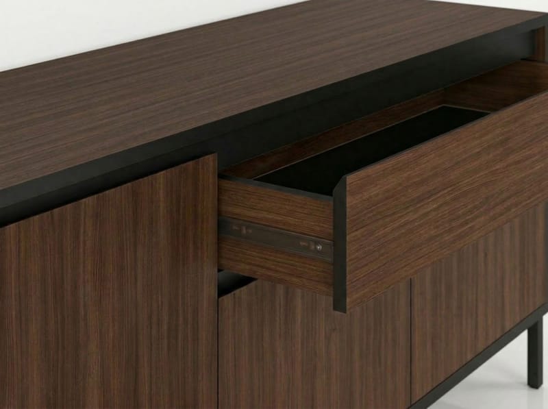 Velar konsolipöytä 180x80x40 cm - Milano Walnut, Wood Black, Musta - Säilytys - Säilytyskalusteet - Senkki