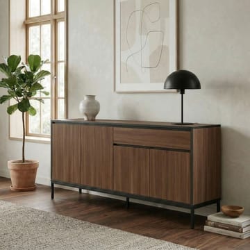 Velar konsolipöytä 180x80x40 cm - Milano Walnut, Wood Black, Musta - Säilytys - Säilytyskalusteet - Senkki