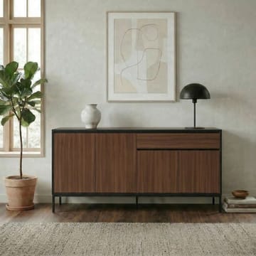 Velar konsolipöytä 180x80x40 cm - Milano Walnut, Wood Black, Musta - Säilytys - Säilytyskalusteet - Senkki