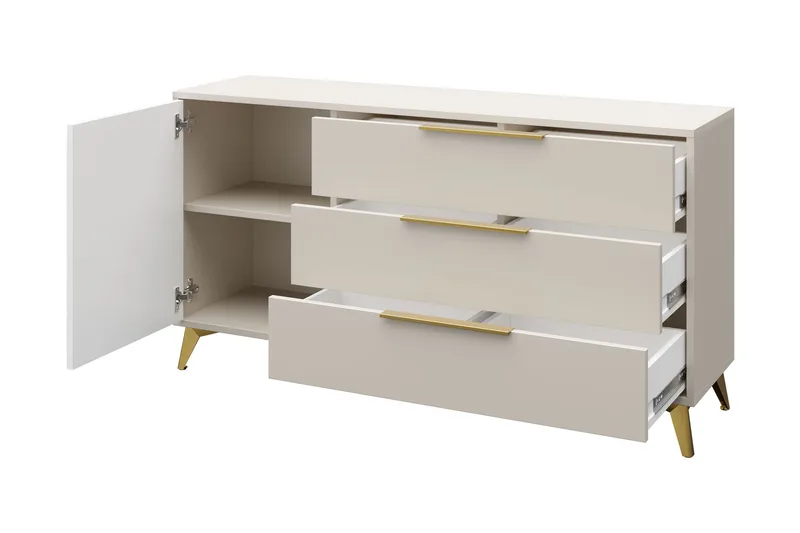 Vemdalen Lipasto 154 cm - Beige - Säilytys - Säilytyskalusteet - Lipasto