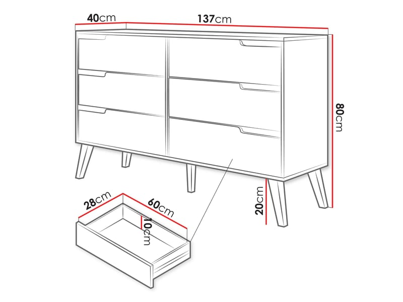 Virello senkki 137 cm - ruskea - Säilytys - Säilytyskalusteet - Senkki