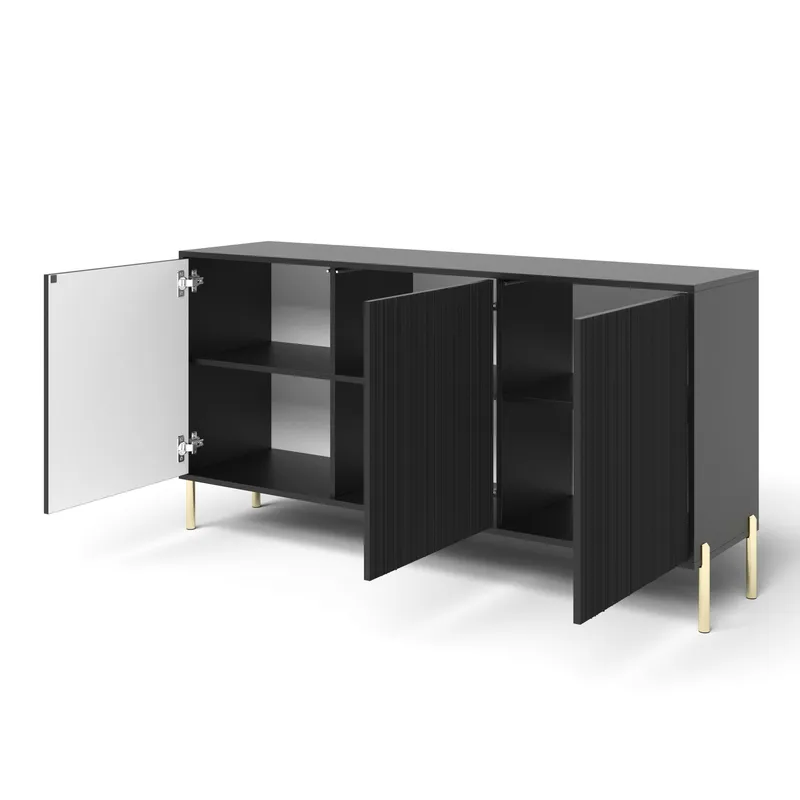 Virmani Lipasto 154 cm - Musta - Säilytys - Säilytyskalusteet - Lipasto