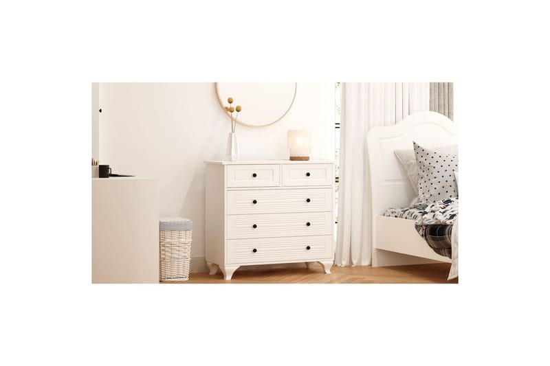 Vornrel Lipasto 90 cm - Matta Valkoinen - Säilytys - Säilytyskalusteet - Lipasto