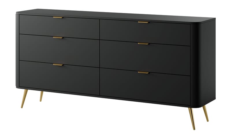 Walia Lipasto 173 cm - Musta - Säilytys - Säilytyskalusteet - Lipasto