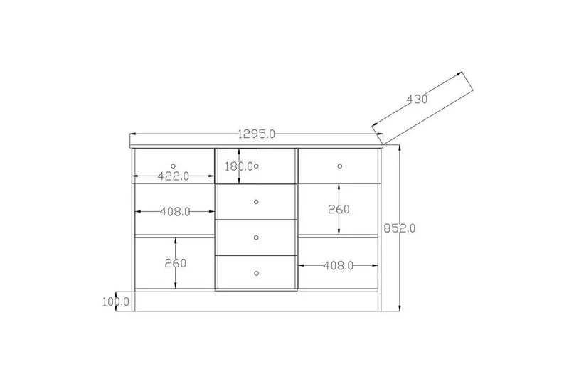 Zavira Lipasto 130 cm - Matta Valkoinen - Säilytys - Säilytyskalusteet - Lipasto