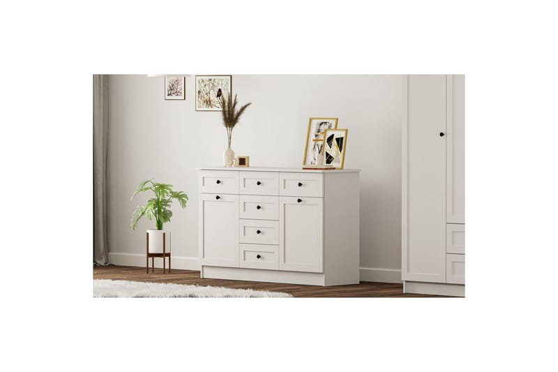 Zavira Lipasto 130 cm - Matta Valkoinen - Säilytys - Säilytyskalusteet - Lipasto