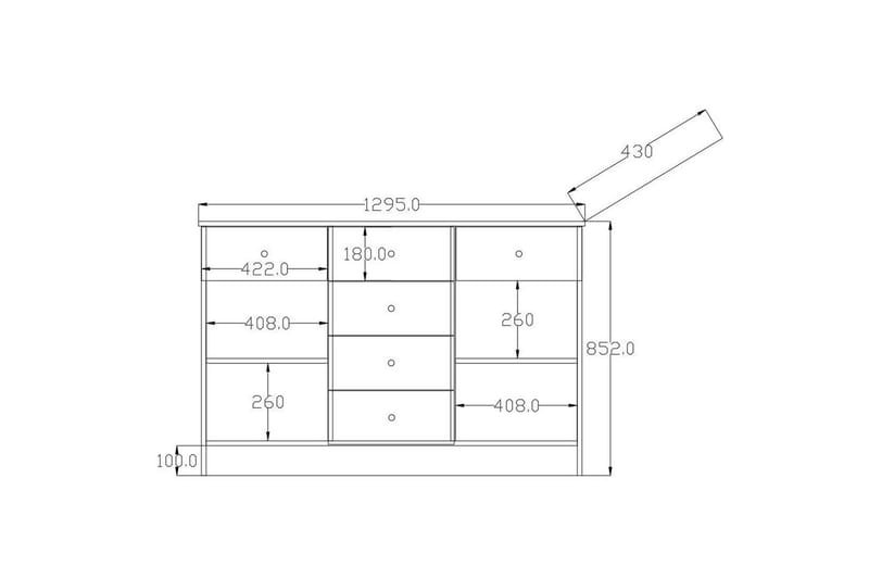 Zavira Lipasto 130 cm - Matta Valkoinen - Säilytys - Säilytyskalusteet - Lipasto