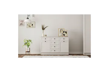 Zavira Lipasto 130 cm - Matta Valkoinen - Säilytys - Säilytyskalusteet - Lipasto